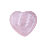 40mm Natural Heart Worry Stone, Thumb Groove Palm Crystal Stone Chakra Healing Stress Relief Pocket Stone