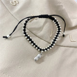 Vintage weave Ankle Bracelets Daisy Pendant Silver Anklets Chain Elephant Beach Foot Jewelry for Women and Girls