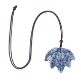 Excellent Quality Hand-Carved Crystal Maple Leaf Pendant, Multi Color Natural Gemstone Leaf Bead with Pre-Drilled Hole for Jewelry Craft & Spiritual Gift