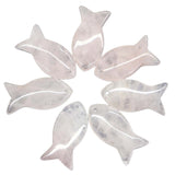 Natural Crystal Fish Shaped Pendant | Top Drilled Gemstone Fish Charm for DIY Jewelry Making | Healing Quartz Animal Totem for Necklaces, Earrings