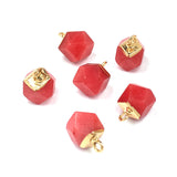 Natural Stone Pendants,Faceted Stone Rose Quartz Tiger eye  Charms for DIY Bracelet Necklace Jewelry versatile DIY Bracelet