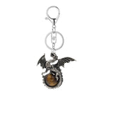 Genuine Tiger's Eye Sea Turtle Keyring - Spiritual Healing Crystal Gift for Her