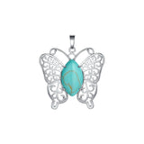 Mystic Butterfly Natural Crystal Pendant – Elegant Hollow Wing Pink Quartz Statement Necklace