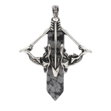 Vintage Cupid Arrow Crystal Point Pendant - Spiritual Healing Jewelry Charm
