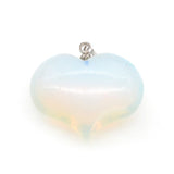 Boho Natural Crystal Heart Pendant, Polished Heart‑Shaped Healing Gemstone with Connector Bail, Reiki Meditation Energy Stone Amulet Pendant Bulk Supply