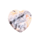 40mm Natural Heart Worry Stone, Thumb Groove Palm Crystal Stone Chakra Healing Stress Relief Pocket Stone