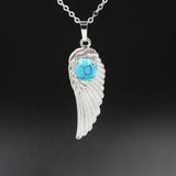 Crystal Angel Wing Pendant Necklace Angel Wing Necklace for Women Sterling Silver Friendship Cubic Zirconia Angel Wing Pendant