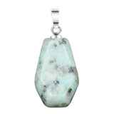 Gemstone Coffin Pendant for Making Jewelry Handmade Craved 19x30mm Halloween Gothic  #SP11378 Crystal Charm