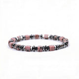 4MM Cube Gemstone Beads Hematite Stretch Bracelets for Women men
