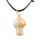 Bohemian Mushroom Crystal Necklace | 15×20mm Gemstone Pendant Vacation & Party Gift