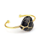 Handmade Black Obsidian Tree of Life Bracelet - Adjustable Copper Wire Wrapped Cuff - Natural Gemstone Healing Crystal Jewelry for Protection & Grounding - Unique Spiritual Gift