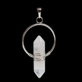 Retro natural crystal hexagonal column Pendant Necklace tiger eye stone winding DIY Necklace Gemstone Pendant Necklace Healing