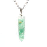 Crystal Gravel Pendant Amethyst Pendant Hexagonal Column Women's Fashion Hexagonal Natural Crystal Quartz Healing Necklace