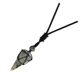Natural Quartz Crystal Necklace Hexagonal Pointed Dowsing Pendulum Divination Healing Crystals Stone Reiki Chakra Pendant