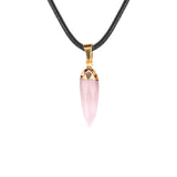 Faceted Chili Gemstone Pendant Necklace SN1871G Hand-Carved Protection Amulet 45CM Black Cord