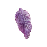 Natural Gemstone Leaf Pendants: Carved Crystal Healing Stones for Jewelry Making & Boho Home Decor