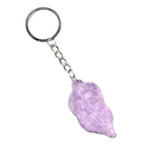 Fashional Natural Stone Carved Leaf Shaped Pendant Keychain Bag Small Crystal Pendant Decoration Safe for Festival Party Gift