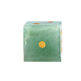 Premium Hand-Cut Crystal Dice with Gold Pips • 16mm Semi-Precious Stone Decorative Dice for Amethyst, Jade, Obsidian, Rose Quartz