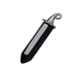 Natural Crystal Hexagonal Point Pendant with Witch Hat Bail | Healing Stone Charm for DIY Jewelry