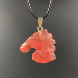 Spirit Horse Totem Healing Crystal Necklace | Hand Sculpted Gemstone Pendant Friendship Birthday Gift for Crystal Lovers