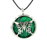Butterfly Rebirth Symbol Crystal Necklace, Natural Healing Stone Hollow Butterfly Charm Pendant, Birthday Gift Jewelry for Ladies
