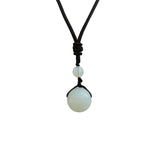 Natural Stone Ball Pendant Necklace 7 Chakra Healing Crystal Necklace Pendant Rope Necklace Handmade Crystal Charm Jewelry