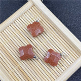 Natural Crystal Faceted Four Leaf Clover Charms, Silver Cap Four-Leaf Flower Gemstone Pendant for DIY Necklace Bracelet Earring Jewelry Making Supplies