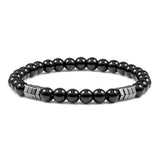 8mm Natural Gemstone Stretch Bracelet with Elephant Metal Spacers Chakra Energy Healing Beaded Bracelets for Women Men Party Jewelry Gift