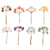 Carved Natural Crystal Chips Gemstone Tree Branch Semi-Precious Stone Home Decoration Ornament for DIY Craft Making