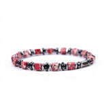 4MM Cube Gemstone Beads Hematite Stretch Bracelets for Women men