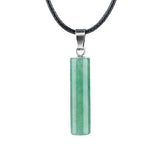 8X30MM Cylinder Shaped Gemstone Pendant Necklace Charms Women's Crystal Charms Jewelry Gifts to Friend