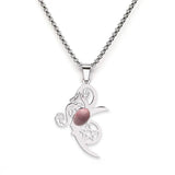 Mystical Moon Flower & Star Necklace - Durable Stainless Steel Pentacle Pendant - Spiritual Protection Gift for Seekers