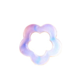 30mm Natural Crystal Hollow Flower Pendant | Hand-Carved Plum Blossom Gemstone for DIY Jewelry