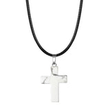 Natural Stone Cross Pendant Necklace Wholesale Assorted Healing Crystal Quartz Crucifix Amulet with Adjustable Cord Spiritual Jewelry Gift for Men Women