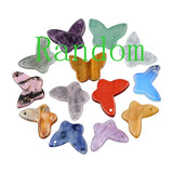 20mm Mini Butterfly Stone Pendant Charm for DIY Jewelry