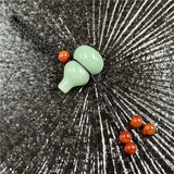 Natural Agate Crystal Gourd Keychain, Hand Braided Cord Lucky Hulu Charm Wealth Prosperity Safety Bag Pendant for Men Women