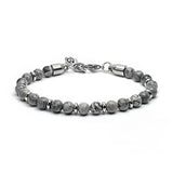6mm Natural Stone Beaded Bracelet with Stainless Steel Clasp Adjustable Extender Chain Matte Onyx Tiger Eye Bracelet for Men Daily Wrist Jewelry
