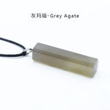 Natural Crystal Quartz Hexagonal Point Pendant Necklace Healing Stone Columns Jewelry for Women Men