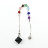 Multi Natural Crystal Merkaba Star Pendant Necklace Mixed Gemstone 3D Star Charm Jewelry for Women Gift