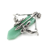 Vintage Cupid Arrow Crystal Point Pendant - Spiritual Healing Jewelry Charm