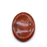 Polished Natural Crystal Oval Worry Stone, Multi Gemstone Thumb Massage Pocket Stone Anxiety Relief Reiki Healing Worry Stone