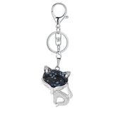 Natural Fox Keychain Crystal Energy Stone Pendant for Women’s Fashion Jewelry