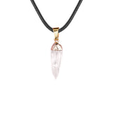 Faceted Chili Gemstone Pendant Necklace SN1871G Hand-Carved Protection Amulet 45CM Black Cord
