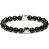 8mm Natural Crystal Stretch Beaded Bracelet with Heart Rhinestone Charm 19cm Elastic Energy Healing Gemstone Bracelet for Women Yoga Jewelry