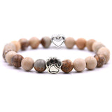 8mm Natural Crystal Stretch Beaded Bracelet with Heart Rhinestone Charm 19cm Elastic Energy Healing Gemstone Bracelet for Women Yoga Jewelry