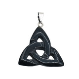 35-40mm Celtic Triquetra Knot Crystal Pendant | Natural Gemstone Trinity Knot Necklace for Protection
