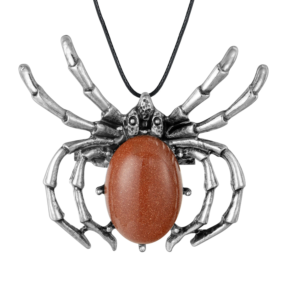 Spider Brooches for Women Men,Clothes and Bags Decoration Ornament Love Friendship Buddies,Gemstone Pendant Necklace Balance