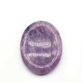 Polished Natural Crystal Oval Worry Stone, Multi Gemstone Thumb Massage Pocket Stone Anxiety Relief Reiki Healing Worry Stone