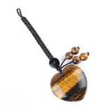 Fashional Gemstone Droplet Shaped Special Hand Engraved Pendant Woven Rope Keychain Bag Keychain Pendant Keychain Love Gift