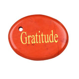 35X45MM Flat Oval Gemstone Pendant Engraved Words for Making Jewelry Lucky Stone DIY Accessories